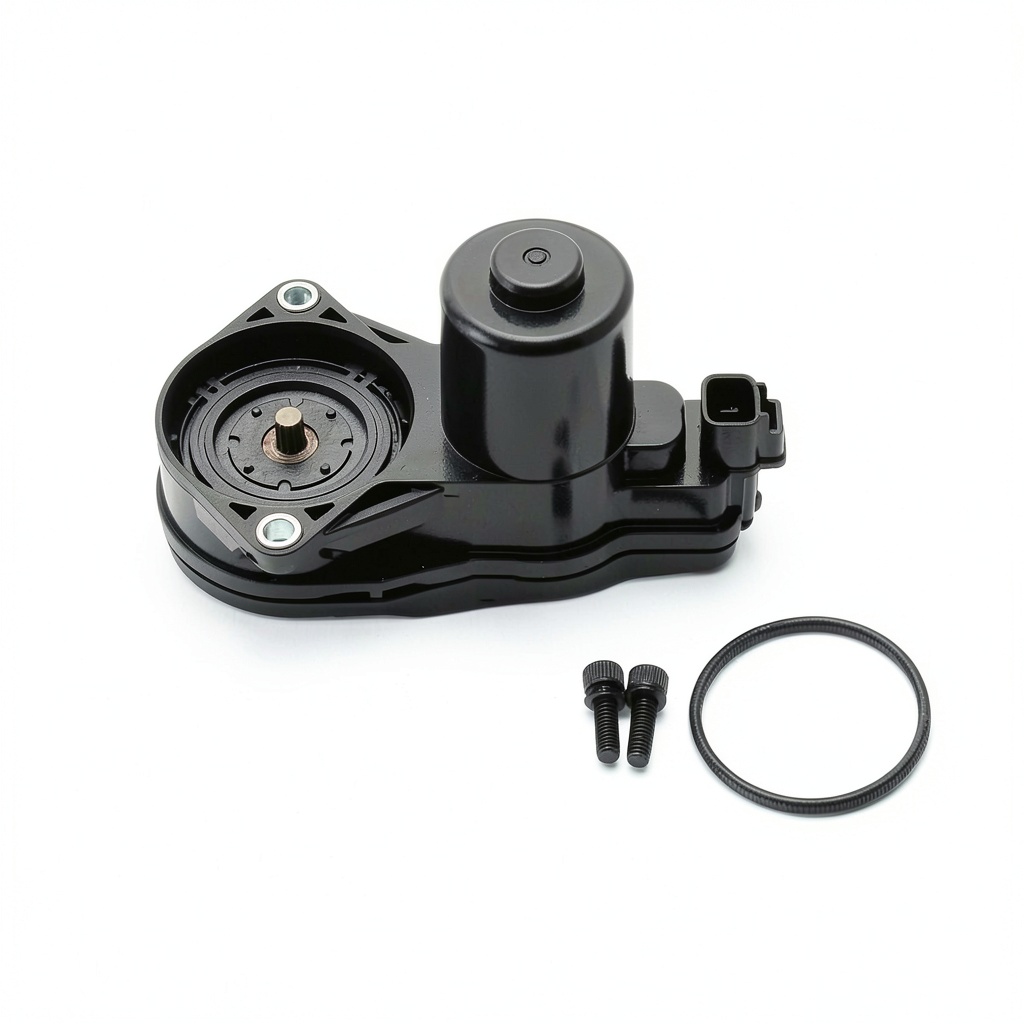 Installing Lexus Rear Parking Brake Actuator HLBTK High-Quality on a wooden workbench