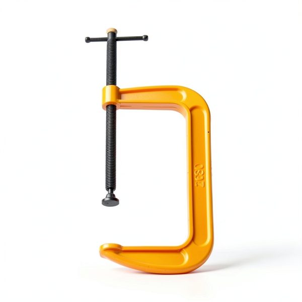 C Clamp 8-Inch Adjustable Metal PONY POJ2680 Orange Brushed Finish-6