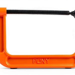 C Clamp 8-Inch Adjustable Metal PONY POJ2680 Orange Brushed Finish-0