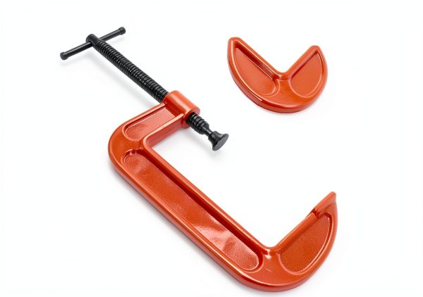 RHBLME Heavy Duty 5 Inch C Clamp Set Orange Malleable Iron 4 Pack-2