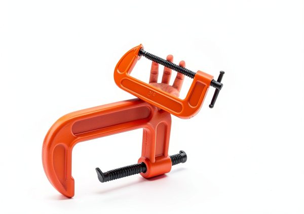 RHBLME Heavy Duty 5 Inch C Clamp Set Orange Malleable Iron 4 Pack-6
