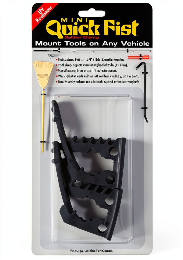 Mini Clamp QUICK FIST 5/8”–1-3/8” C‑Clamp 2‑Count Heavy‑Duty Rubber-0