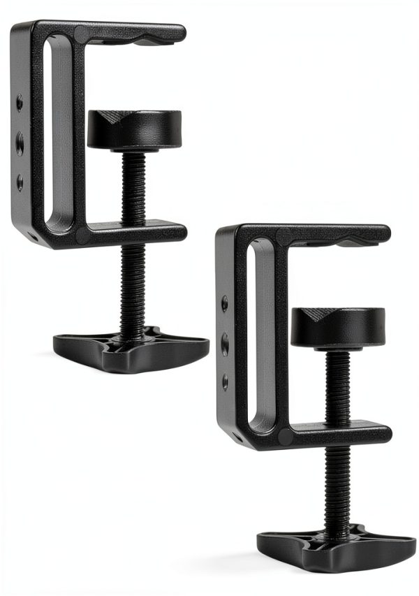 VIVO Aluminum C-Clamp with 1/4-20 & 3/8-16 Socket, 2 Pack Black-0