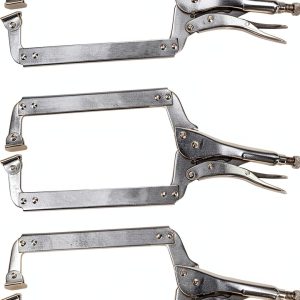 Hiceeden 18 Inch Deep C Clamp 3 Pack Heavy-Duty Swivel Welding Clamps-0