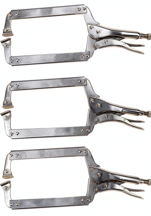 Hiceeden 18 Inch Deep C Clamp 3 Pack Heavy-Duty Swivel Welding Clamps-0