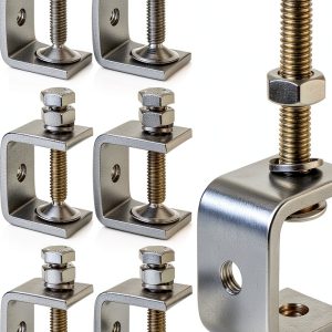 304 Stainless Steel C Clamps Nagpew Mini Tiger Set 10pcs Wide Jaw-0
