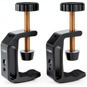 C Clamp UTEBIT Small 2 Inch Aluminum Mount with Thread Holes 2 Pack-0